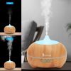 Zokop 21411yk 550ml Aroma Diffuser Brown Plastic with White Remote Control Colorful Light RT