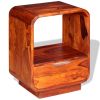 Nightstand with Drawer Solid Sheesham Wood 15.8"x11.8"x19.7"