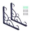 8.3" 2pcs Cast Iron Antique Style Garden Braces Rustic Shelf Bracket Black RT