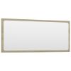 Bathroom Mirror Sonoma Oak 35.4"x0.6"x14.6" Chipboard