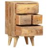 Bedside Cabinet 14.2"x11.8"x23.6" Solid Mango Wood