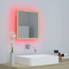 LED Bathroom Mirror Sonoma Oak 15.7"x3.3"x14.6" Chipboard