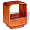 Nightstand with Drawer Solid Sheesham Wood 15.8"x11.8"x19.7"