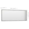 Bathroom Mirror Concrete Gray 39.4"x0.6"x14.6" Chipboard