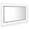 LED Bathroom Mirror Concrete Gray 31.5"x3.3"x14.6" Chipboard