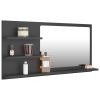 Bathroom Mirror Gray 35.4"x4.1"x17.7" Chipboard