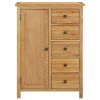 Wardrobe 29.9"x20.5"x41.3" Solid Oak Wood