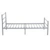 Voilamart Metal Bed Frame Heavy Duty Steel Bedroom Foundation Headboard Twin Size Silver