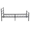 Voilamart Metal Bed Frame Heavy Duty Steel Bedroom Foundation Headboard Twin Size Black