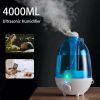 4L Ultrasonic Cool Mist Air Diffuser Humidifier w/LED Night Light Bedroom Office