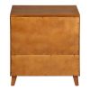 Medieval 3 Drawer Brown Bedroom Nightstand, End Table, Storage Cabinet