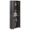 Hallway Wardrobe High Gloss Gray 21.7"x9.8"x74.4" Chipboard