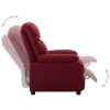 Recliner Chair Wine Red Fabric