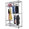 Free shipping 4 Tiers Clothing Storage Rack into consideration  Clothing Storage Rack Black  YJ