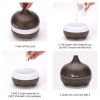 Zokop 2102yk 550ml Aroma Diffuser Dark Brown Plastic with White Remote Control and Colorful Light RT