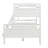 Twin over Full Bunk Bed with ladder, Safety Guardrail, Perfect for Bedroom, White