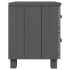 Bedside Cabinets 2 pcs Dark Gray 15.7"x13.8"x17.5" Solid Pinewood