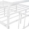 Full Size Metal Platform Bed with Headboard and Footboard, Iron Bed Frame for Bedroom, No Box Spring Needed ,White