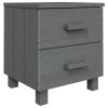 Bedside Cabinets 2 pcs Dark Gray 15.7"x13.8"x17.5" Solid Pinewood