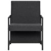 Armchair with Chrome Feet Dark Gray Fabric