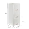 3-Tire Storage Cabinet with 2 Drawers Organizer Unit for Bathroom Bedroom RT