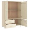 Wardrobe Honey Brown 39"x17.7"x53.9" Solid Wood Pine