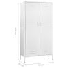 Wardrobe White 35.4"x19.7"x70.9" Steel