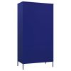 Wardrobe Navy Blue 35.4"x19.7"x70.9" Steel