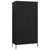 Wardrobe Black 35.4"x19.7"x70.9" Steel