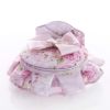 Pink Floral Jewelry Storage Box Organizer Bowknot Princess Round Bed Furniture Shape Mini Jewelry Holder