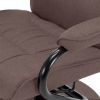 Recliner Chair with Footrest Brown Fabric