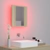 LED Bathroom Mirror Cabinet Sonoma Oak 15.7"x4.7"x17.7"