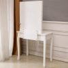 FCH Generous Mirror Single Pumping Foot With Bulb Warmer Dressing Table White--YS