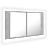 LED Bathroom Mirror Cabinet Concrete Gray 31.5"x4.7"x17.7"