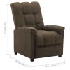 Electric Recliner Brown Fabric