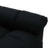 Electric Recliner Black Fabric