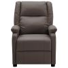 Electric Recliner Brown Faux Leather