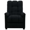 Electric Recliner Black Fabric