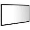 LED Bathroom Mirror Black 31.5"x3.3"x14.6" Chipboard