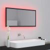 LED Bathroom Mirror Gray 35.4"x3.3"x14.6" Chipboard