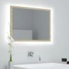 LED Bathroom Mirror Sonoma Oak 23.6"x3.3"x14.6" Chipboard