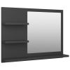 Bathroom Mirror Gray 23.6"x4.1"x17.7" Chipboard