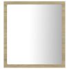 LED Bathroom Mirror Sonoma Oak 15.7"x3.3"x14.6" Chipboard