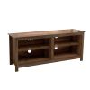 TV, TV Console Media Cabinet with Storage, Modern TV Cabinet Unit with Cable Holes, Living/Bedroom Entertainment Center, Walnut