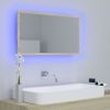 LED Bathroom Mirror Sonoma Oak 31.5"x3.3"x14.6" Chipboard