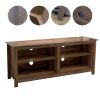 TV, TV Console Media Cabinet with Storage, Modern TV Cabinet Unit with Cable Holes, Living/Bedroom Entertainment Center, Walnut