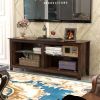 TV, TV Console Media Cabinet with Storage, Modern TV Cabinet Unit with Cable Holes, Living/Bedroom Entertainment Center, Walnut