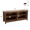 TV, TV Console Media Cabinet with Storage, Modern TV Cabinet Unit with Cable Holes, Living/Bedroom Entertainment Center, Walnut