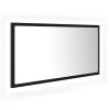 LED Bathroom Mirror Black 35.4"x3.3"x14.6" Chipboard