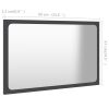 Bathroom Mirror Gray 23.6"x0.6"x14.6" Chipboard